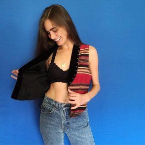 Vintage Western Vest Five Star by Roper Size S USA